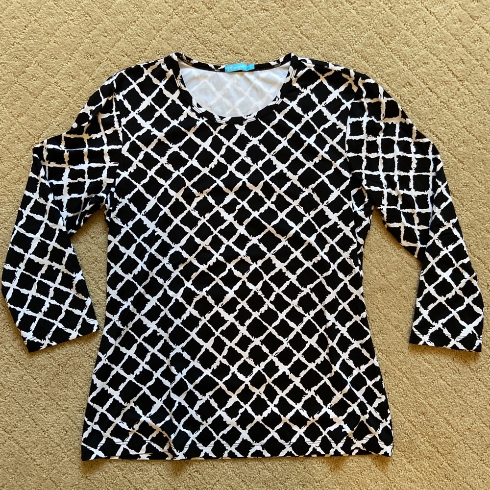 Black and white shirt from J. McLaughlin
